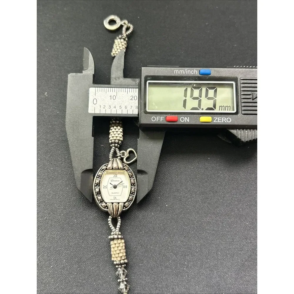 Geneva Silver Tone Bracelet Band Women’s Quartz Watch